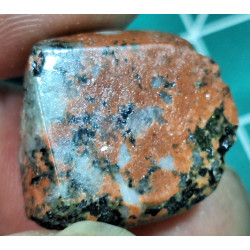 Beautiful Copper Replacement Agate -Copper Chalcedony Microcline Chlorite -MI